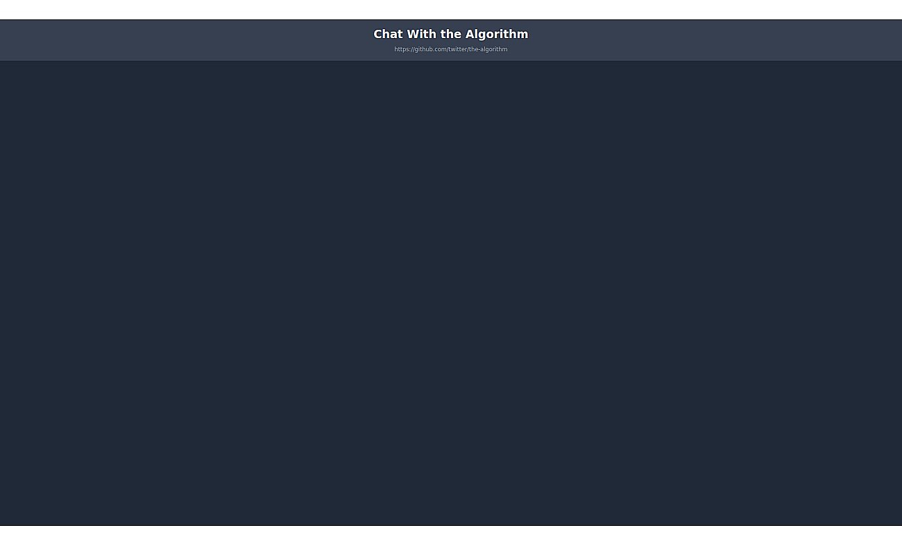 Twitter Algorithm Chatbot screenshot