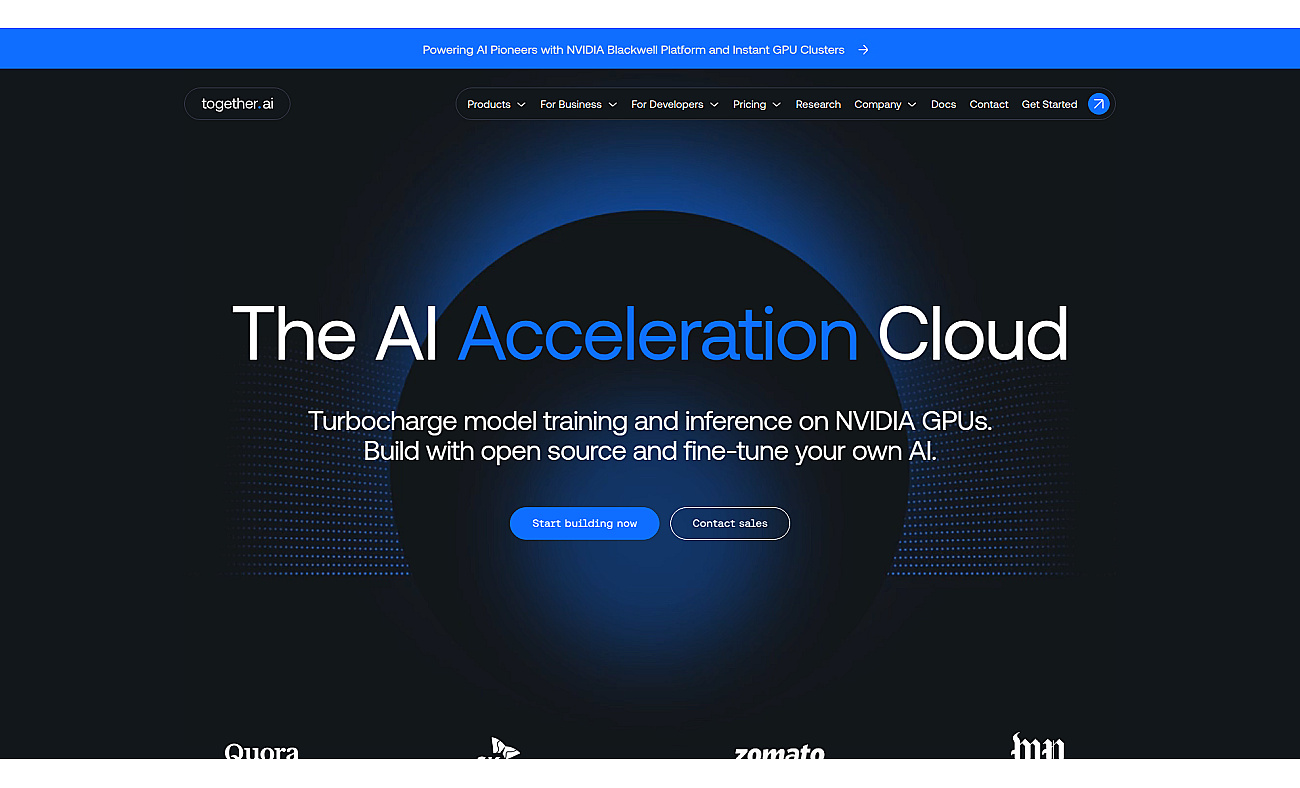 Together AI screenshot