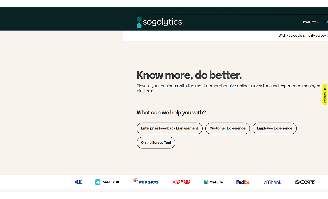 SoGoSurvey screenshot