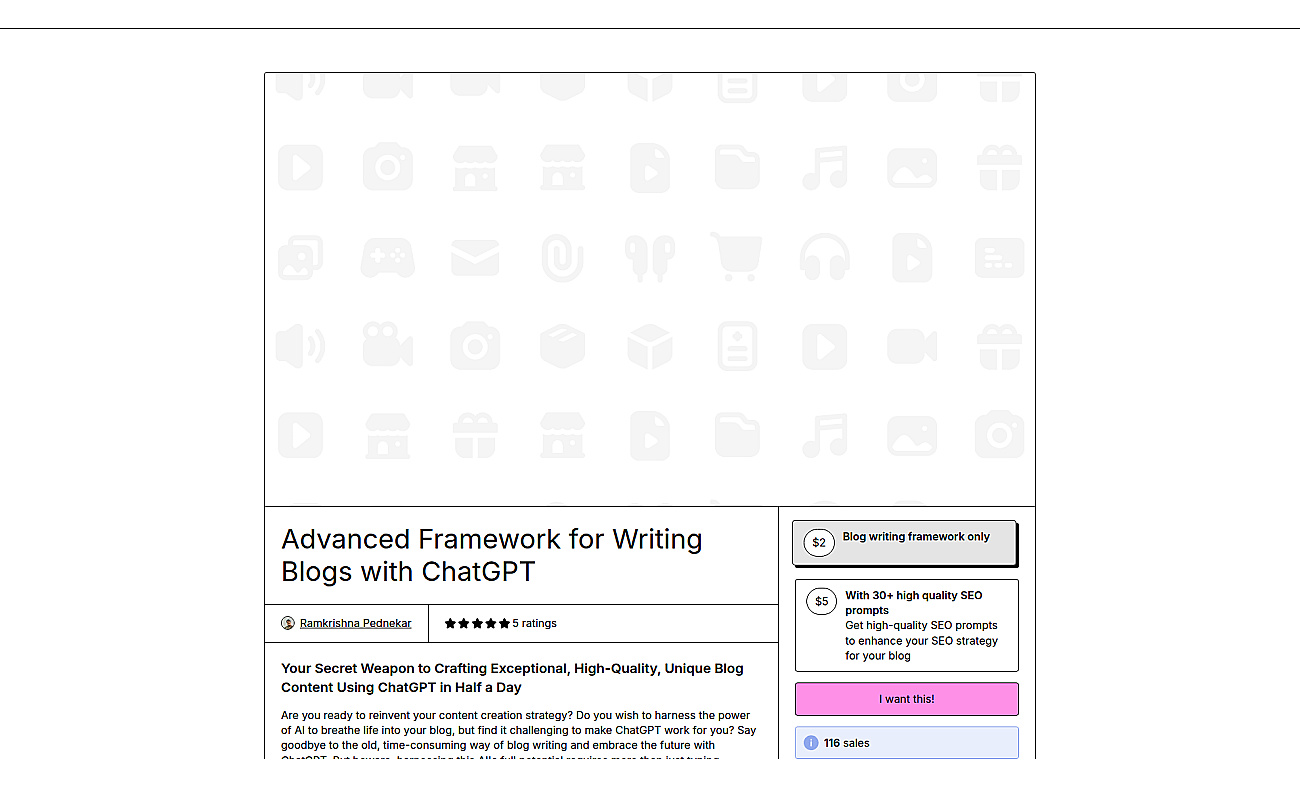 Advanced Framework for writing Blogs screenshot