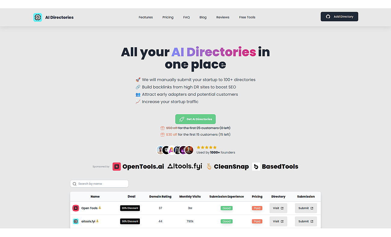 AI Directories screenshot
