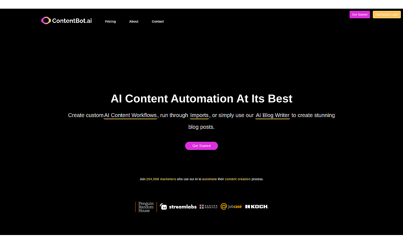ContentBot screenshot