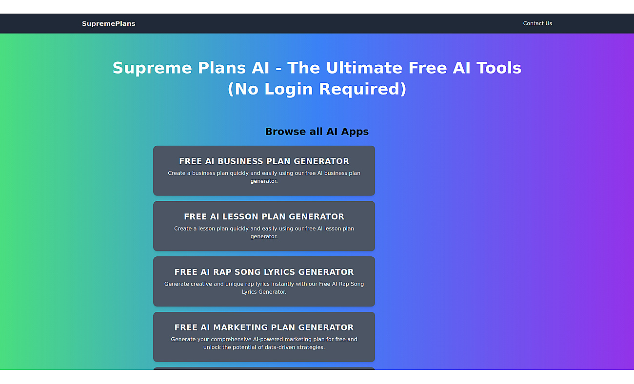 SupremePlans screenshot