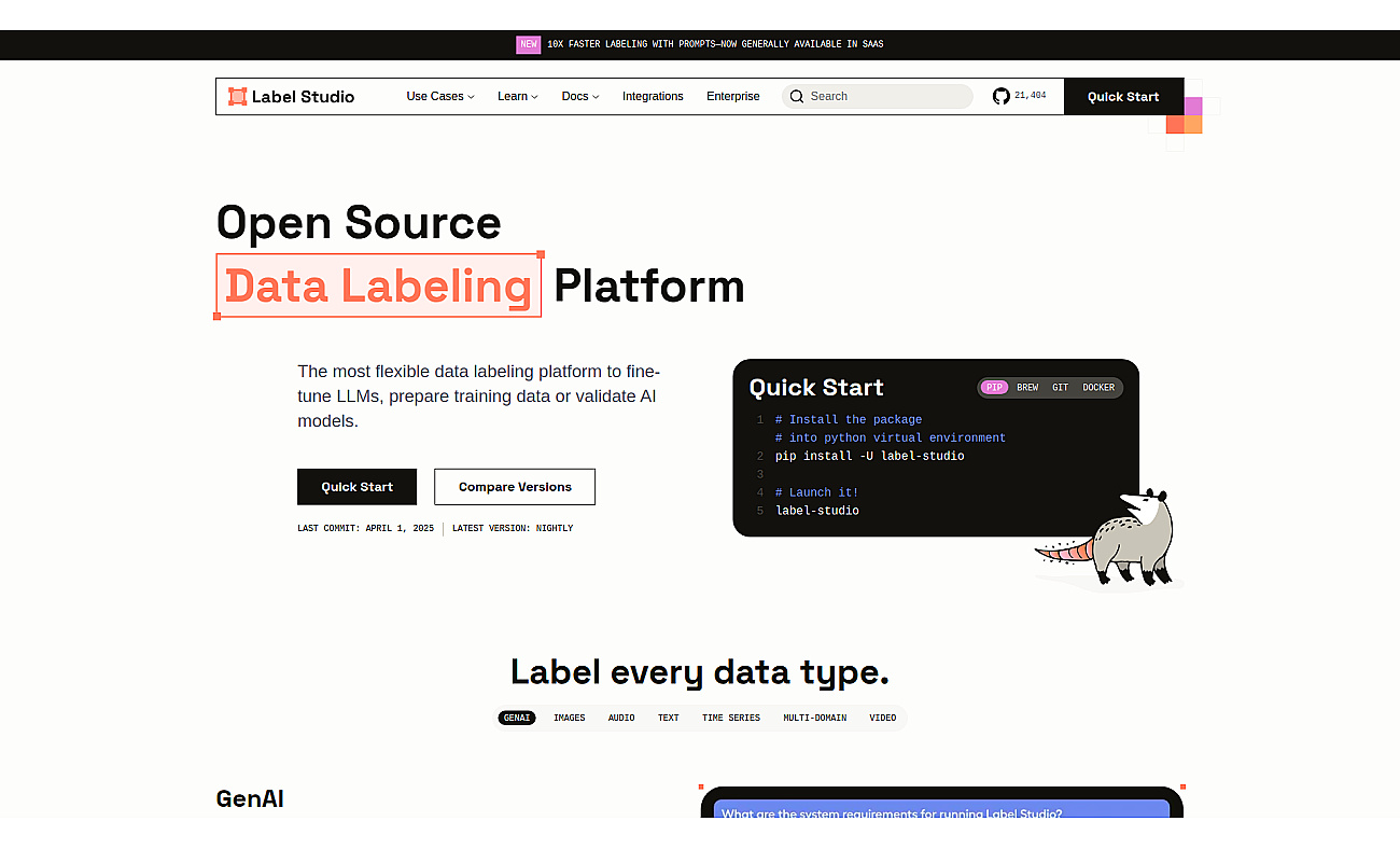 Label Studio screenshot