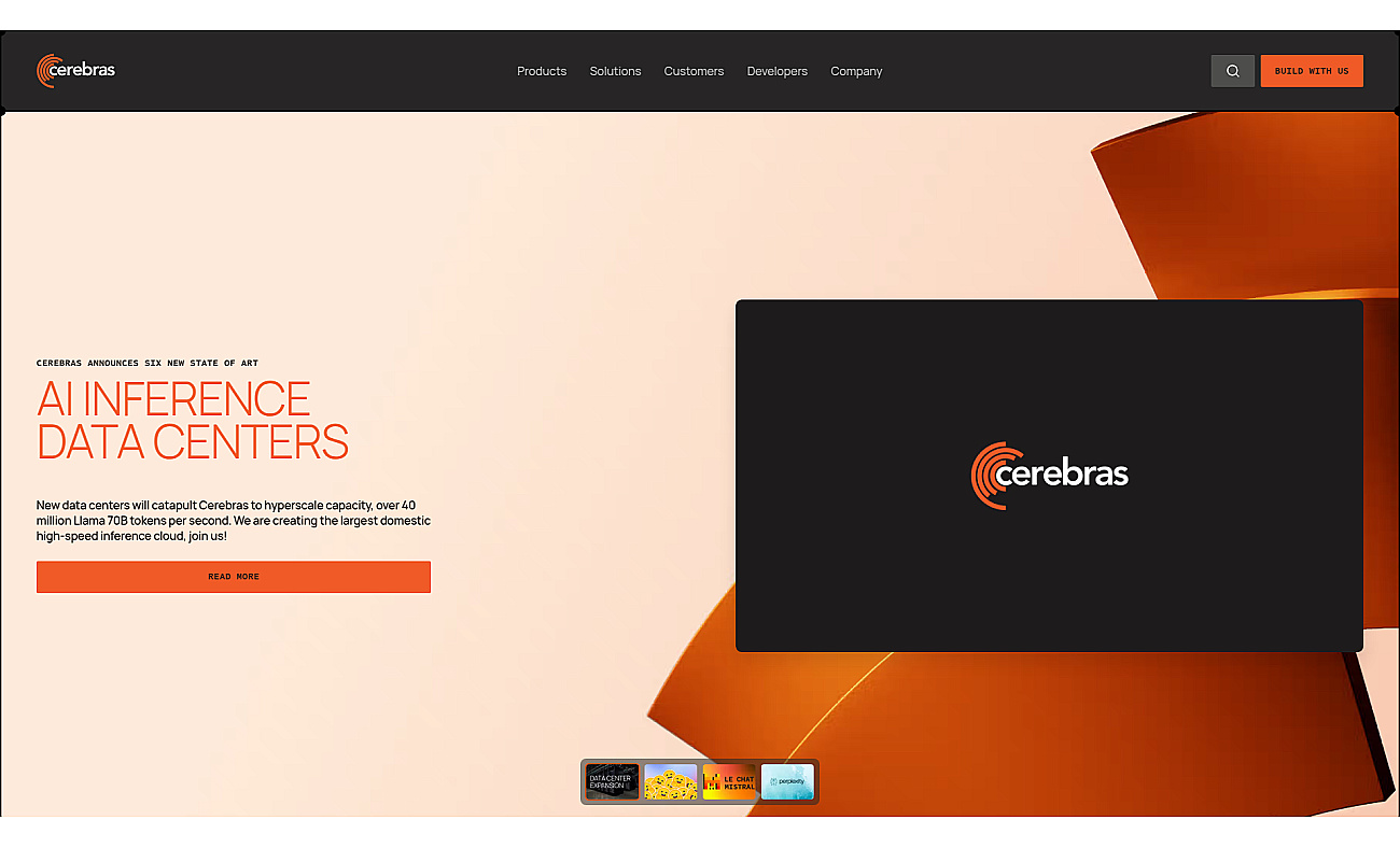 Cerebras screenshot