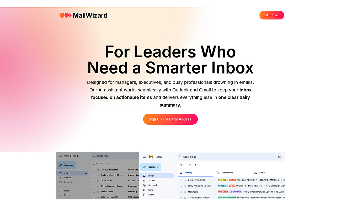 MailWizard screenshot