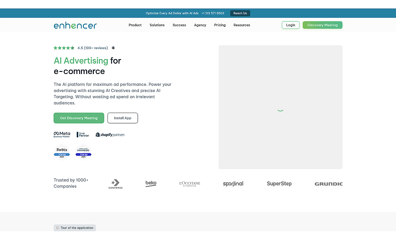 Enhencer.com screenshot