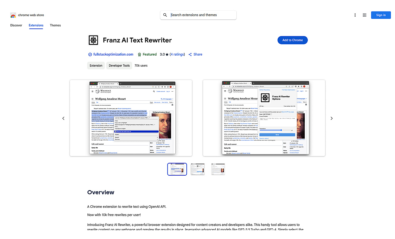 Franz AI screenshot