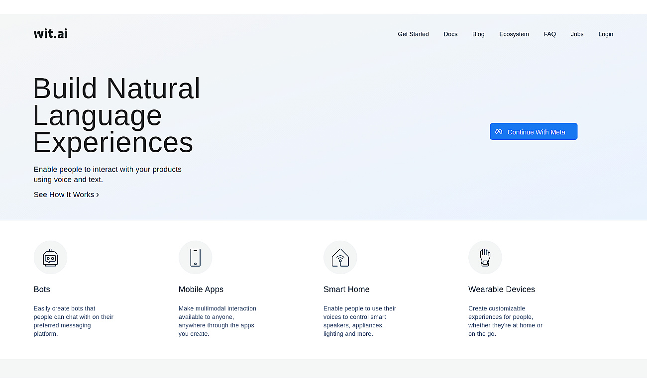 Wit AI screenshot