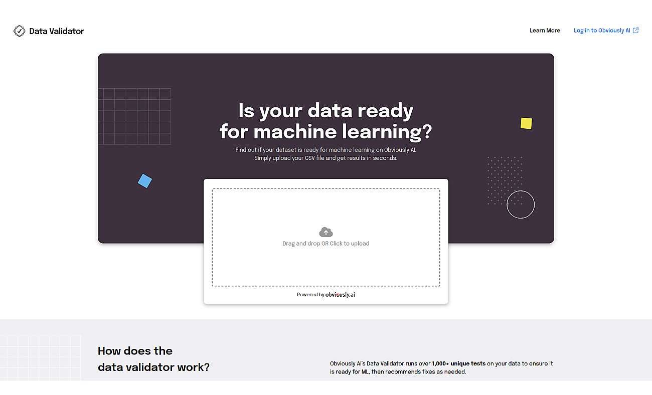 Obviously AI Data Validator screenshot