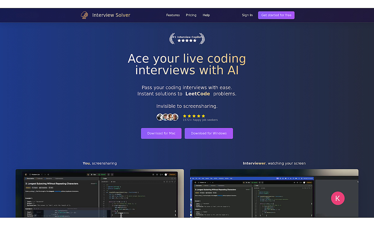 Interview Solver screenshot