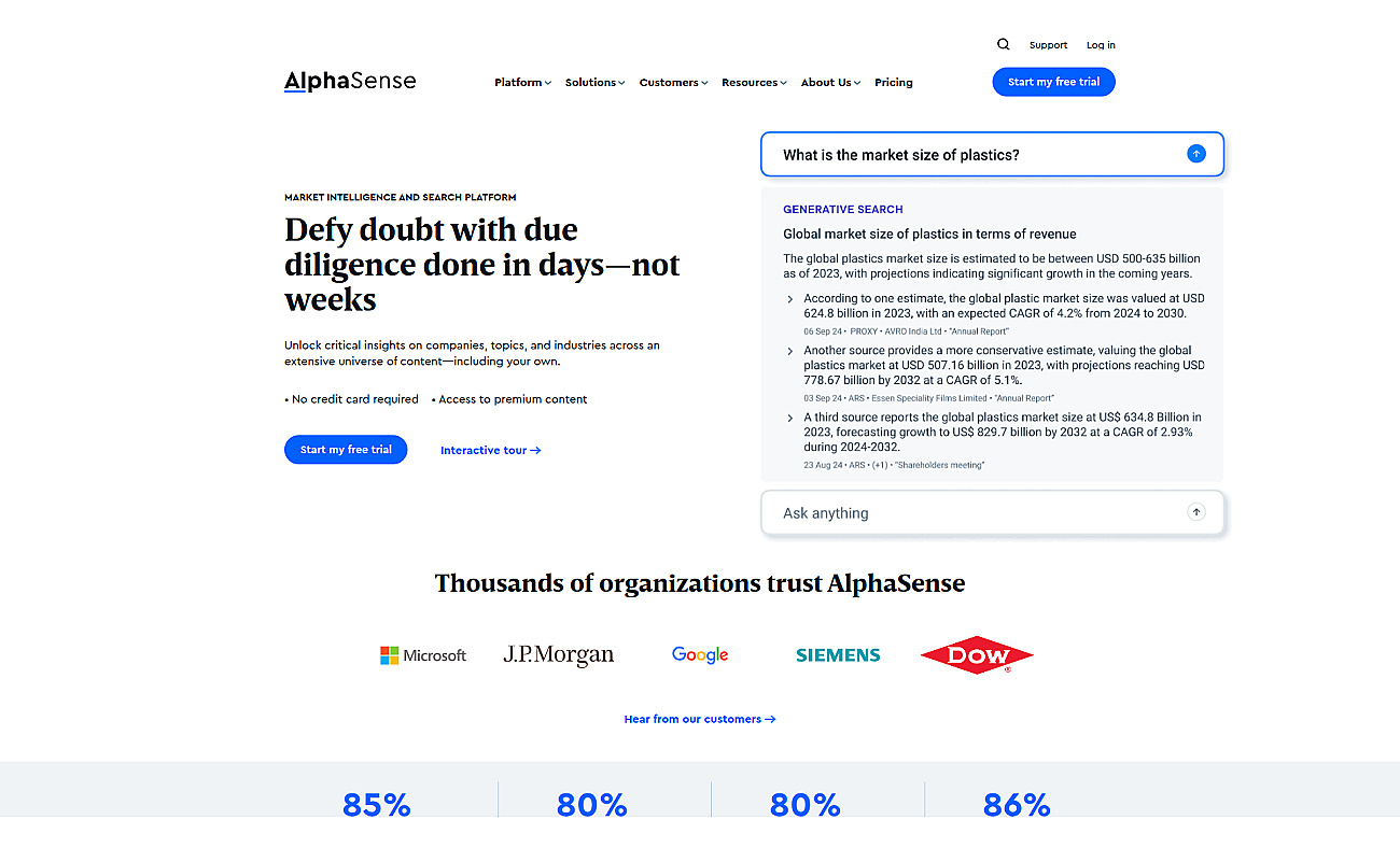 AlphaSense screenshot