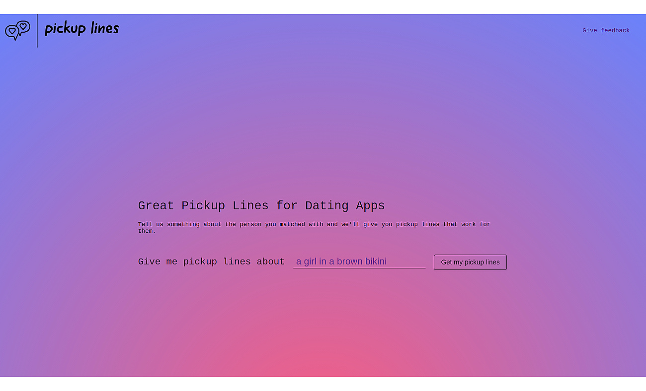 Pickup-lines screenshot