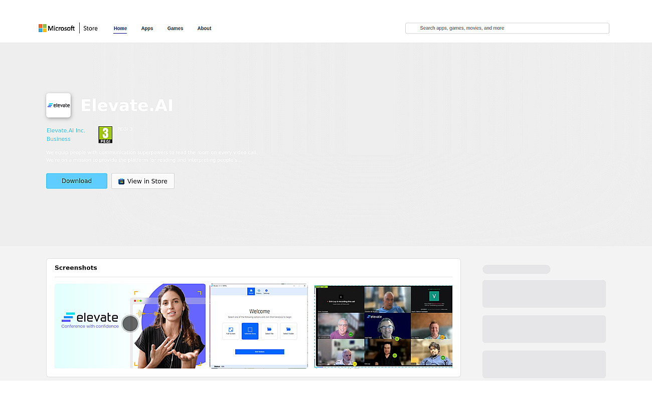 Elevate.AI screenshot