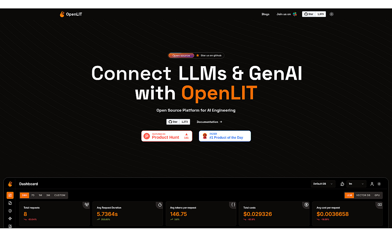 Openlit screenshot