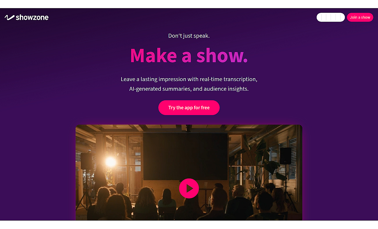 Showzone screenshot