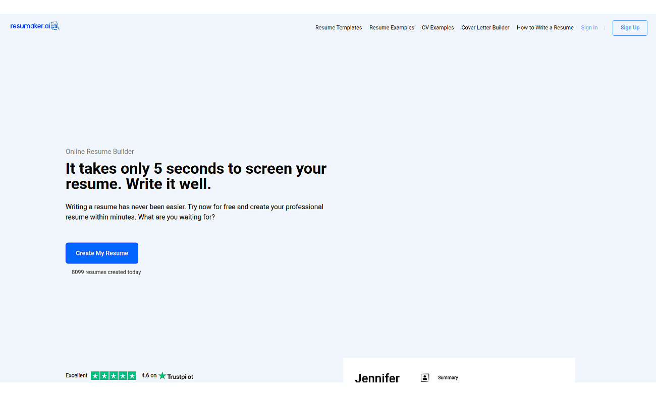 Resumaker screenshot