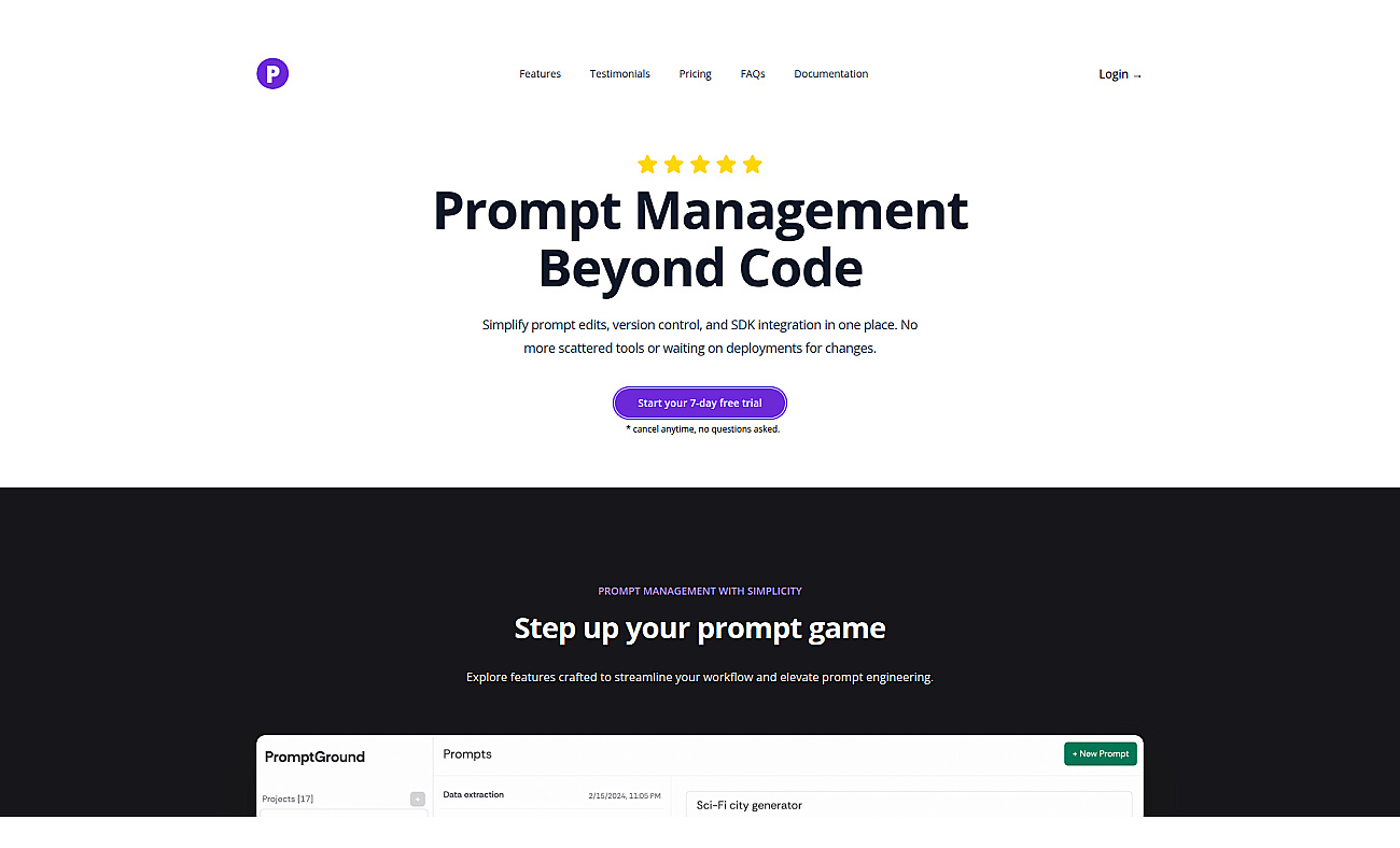 PromptGround screenshot