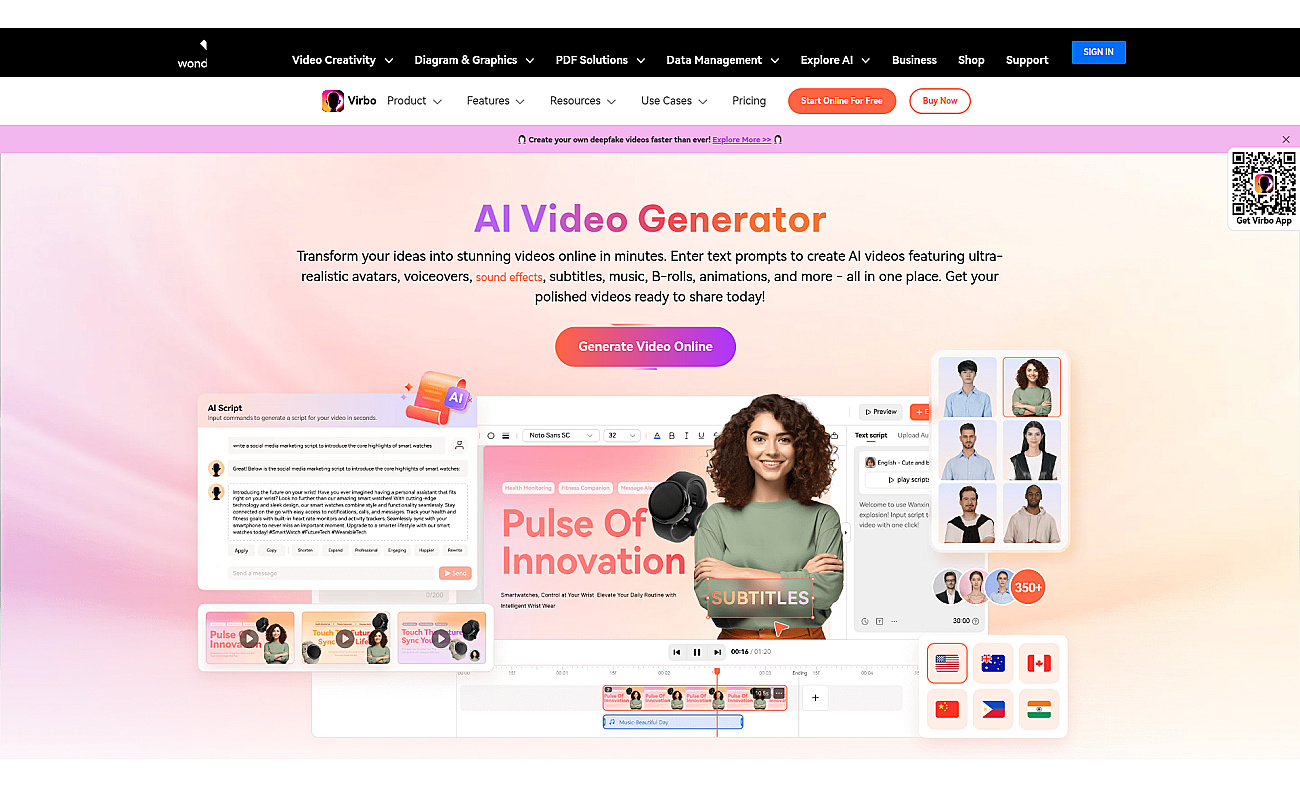 AI Video Generator By Wondershare screenshot