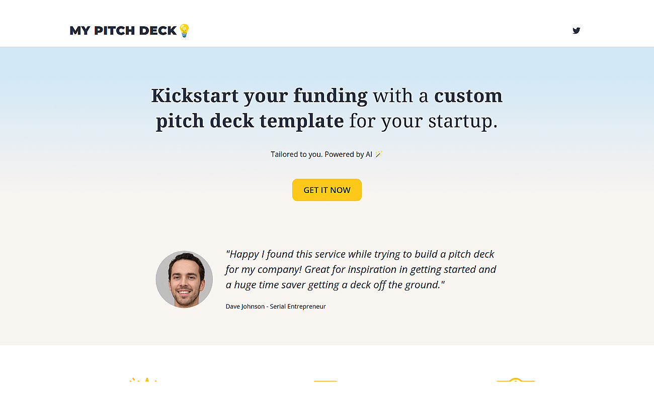 My Pitch Deck screenshot