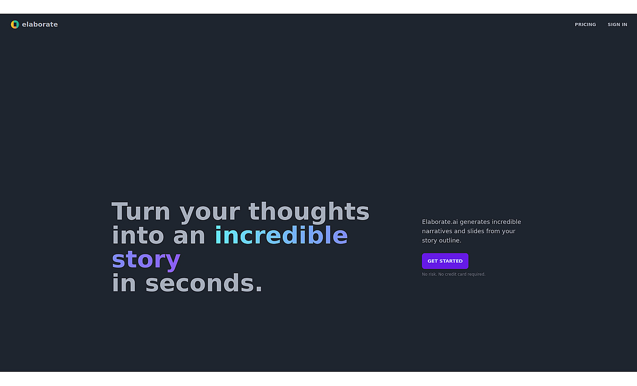 Elaborate screenshot