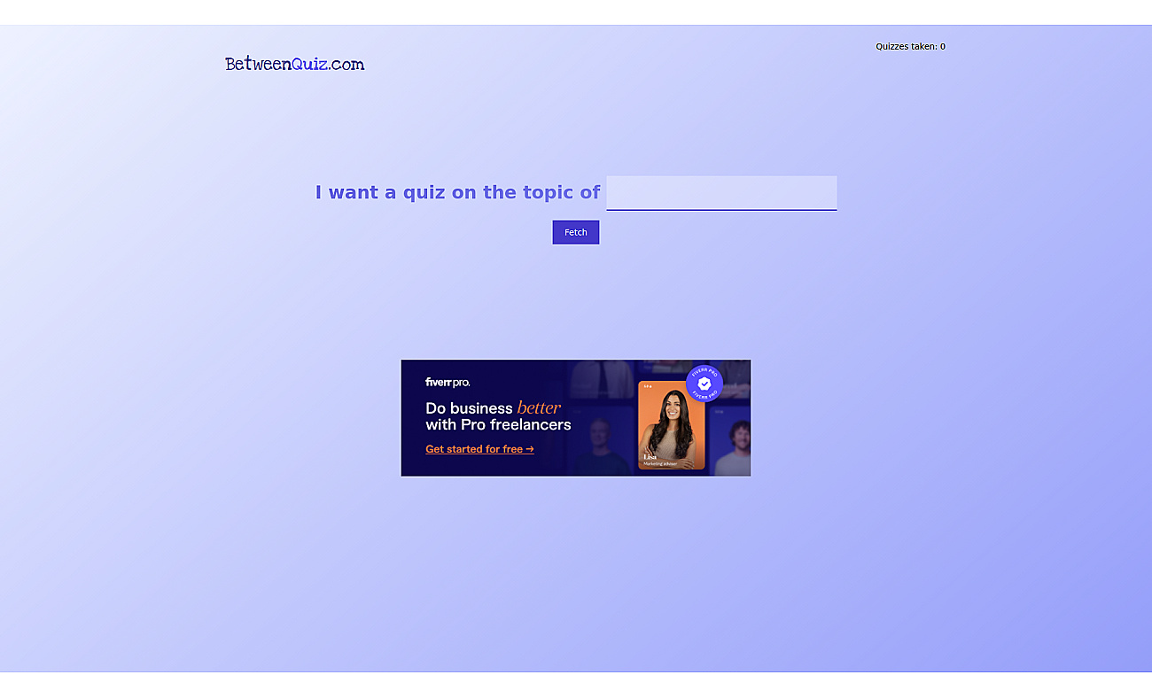 BetweenQuiz screenshot