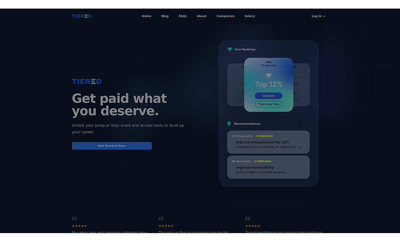 Tiered screenshot