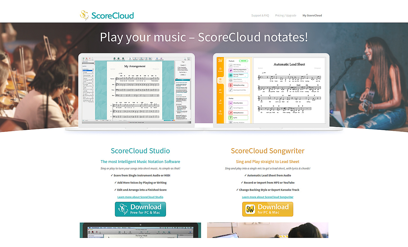 ScoreCloud screenshot