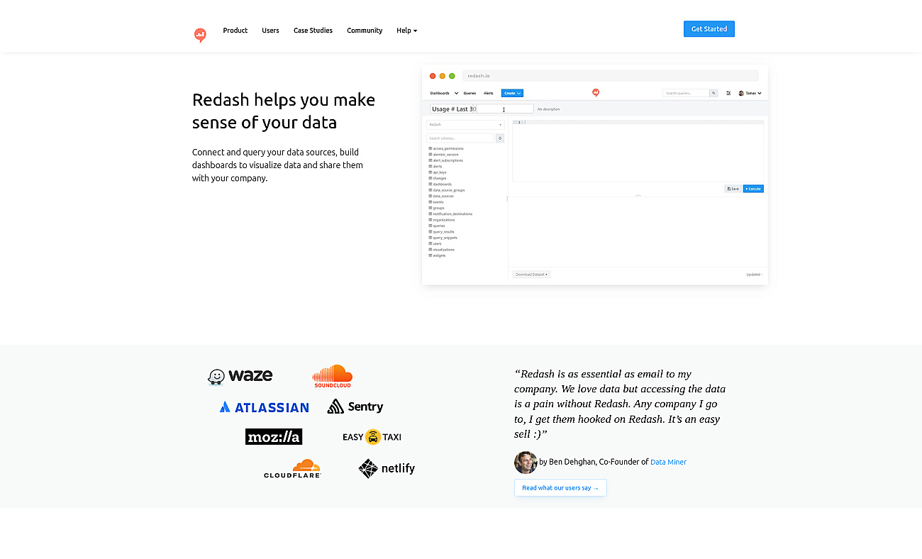 Redash screenshot