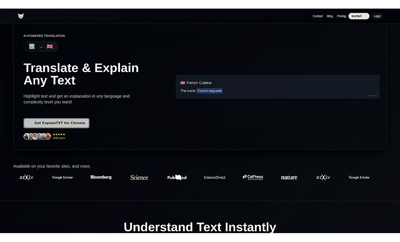 Explaintxt screenshot