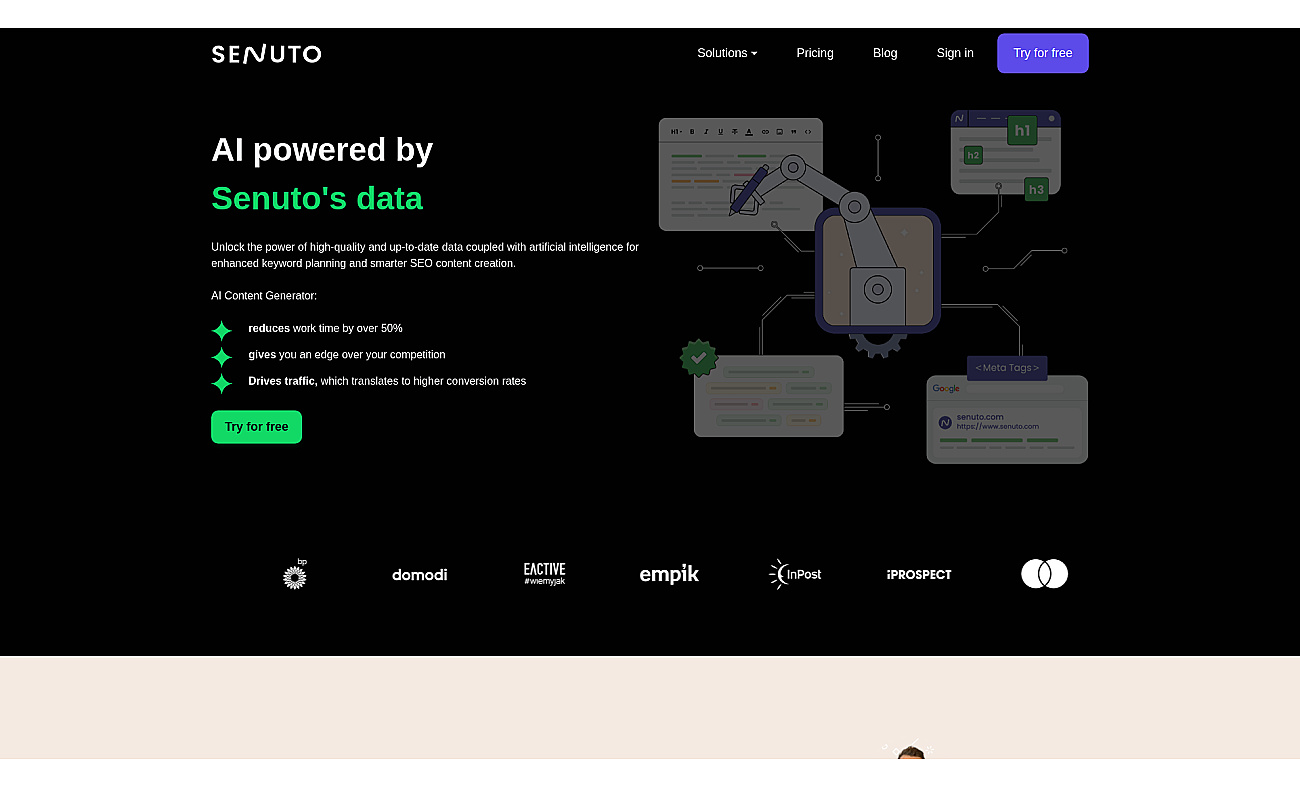 Senuto Content Writer screenshot