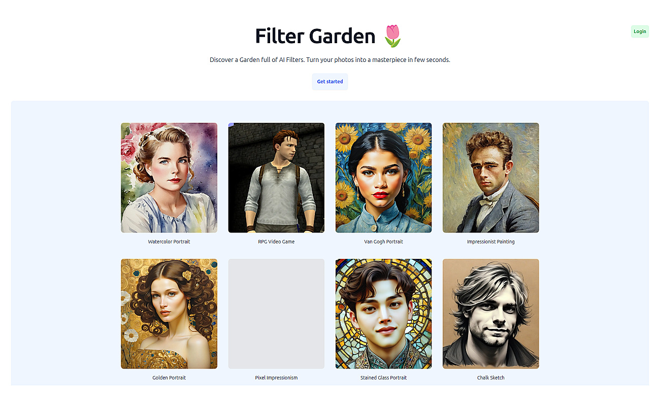 Filter Garden screenshot