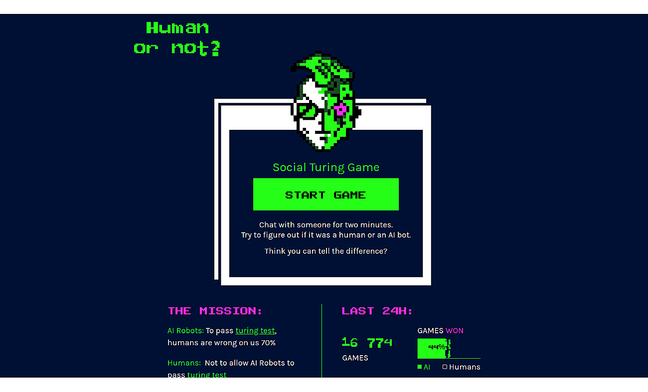 Human or Not: A Social Turing Game screenshot