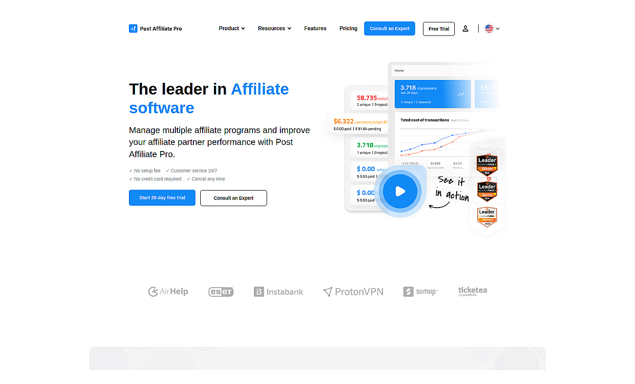 Post Affiliate Pro screenshot