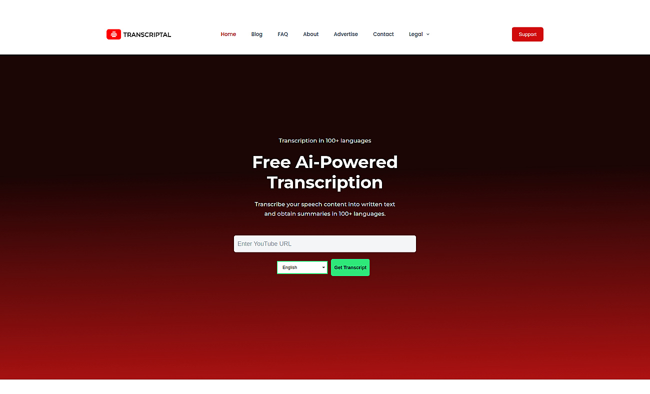 Transcriptal screenshot