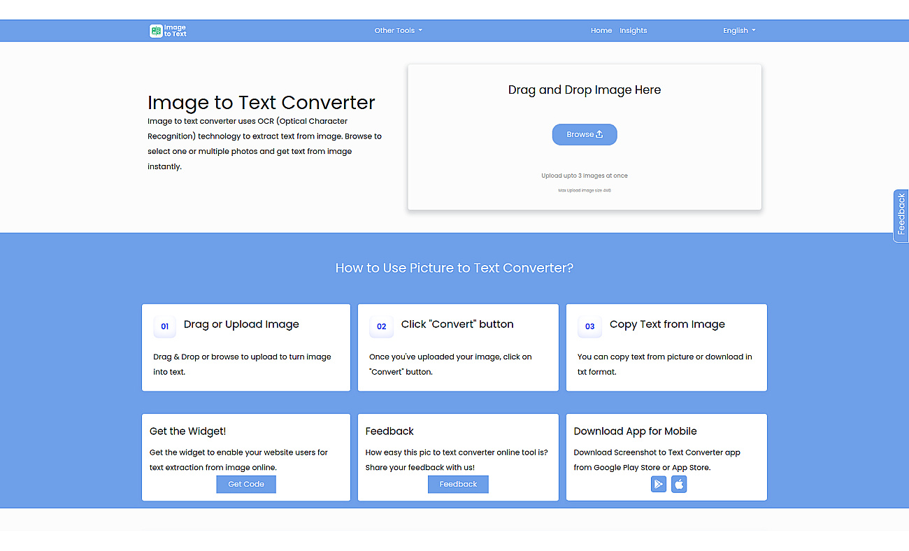 Image to Text Online screenshot