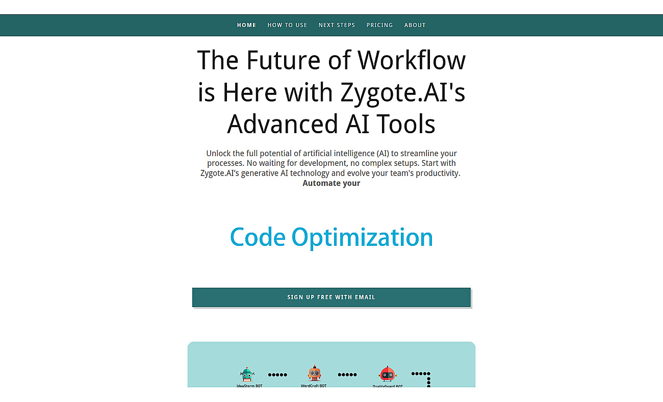 ZygoteAI screenshot