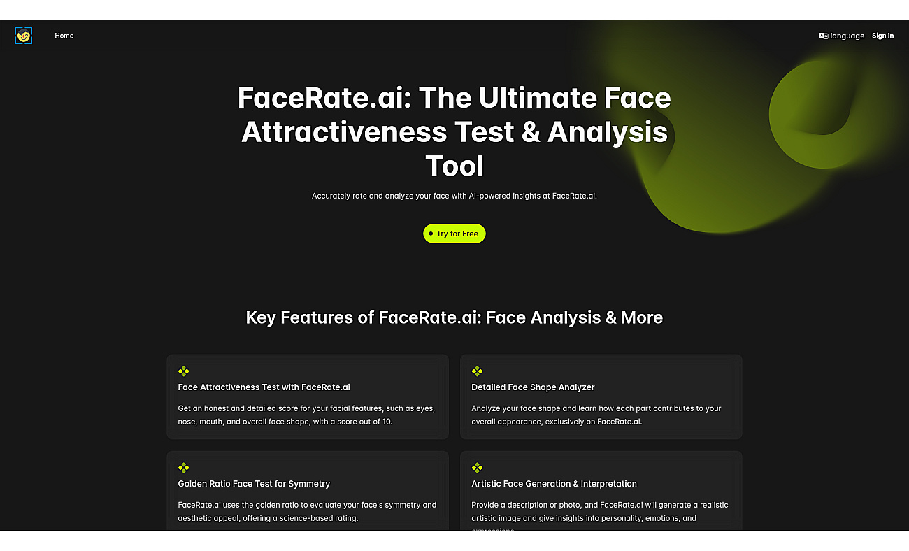FaceRate.ai screenshot