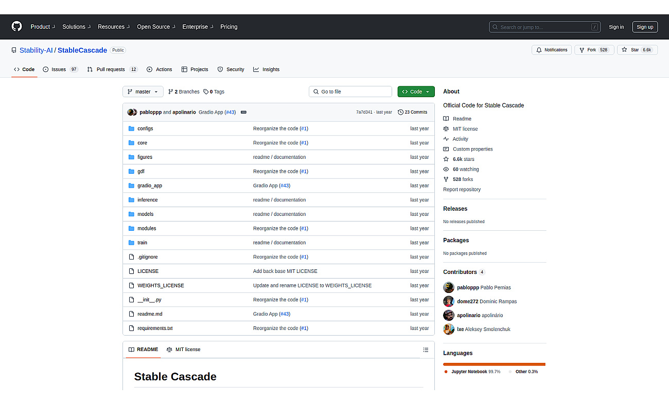 StableCascade screenshot