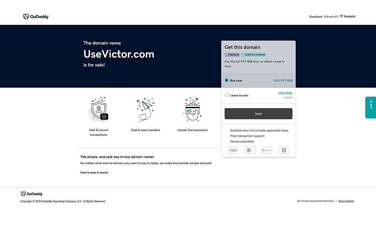 Victor screenshot