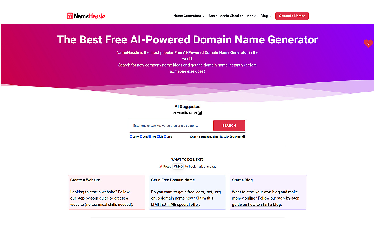 NameHassle screenshot