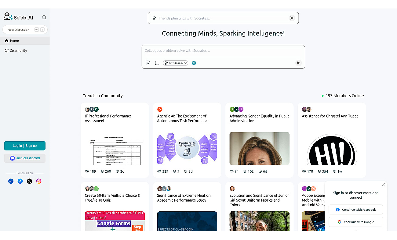 Socratic Lab screenshot
