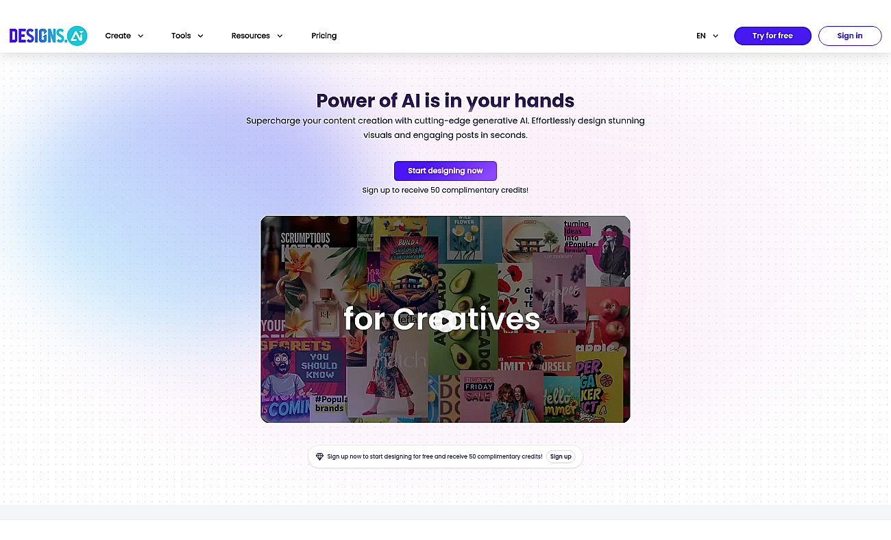 Designs.ai screenshot