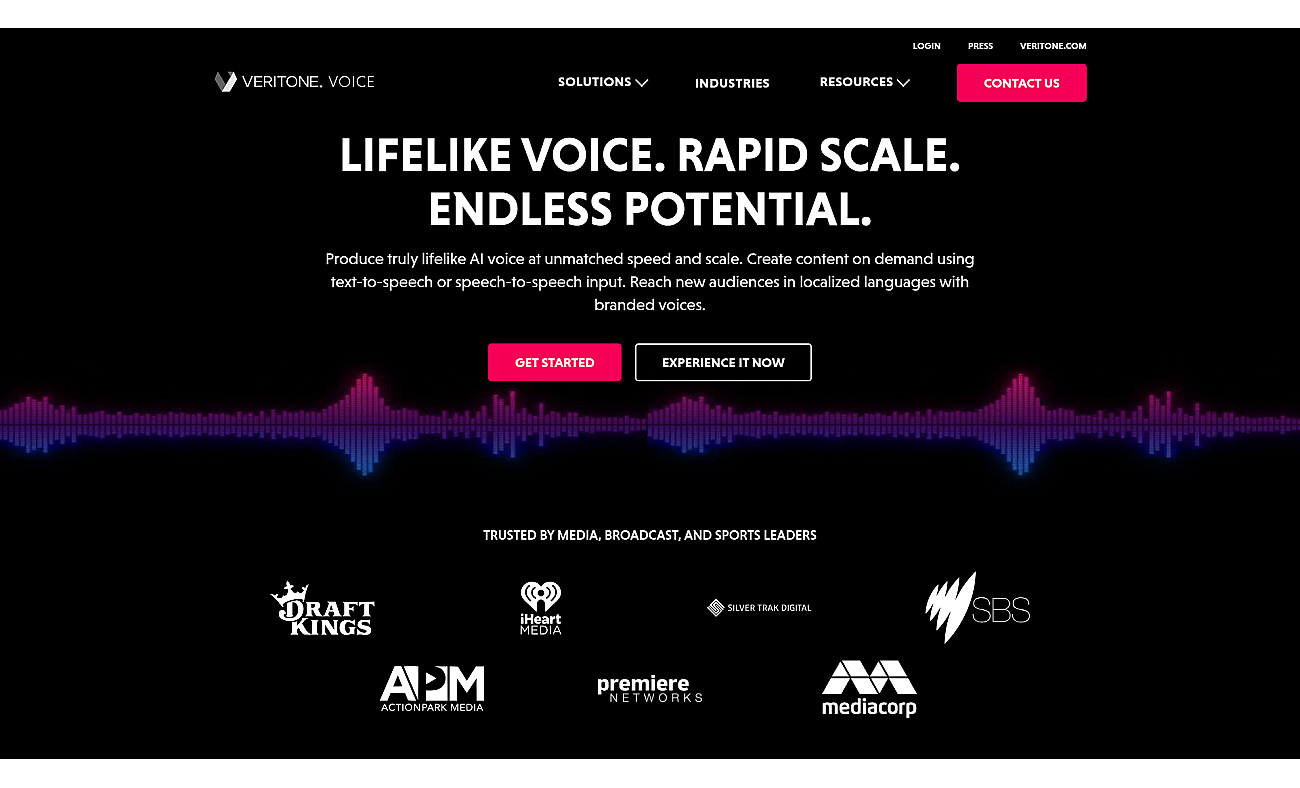 Veritone Voice screenshot