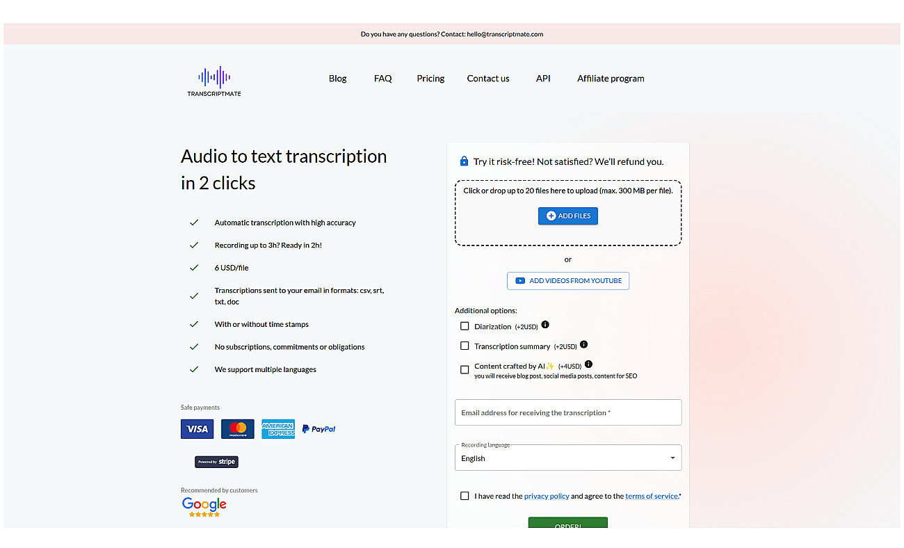 Transcriptmate screenshot