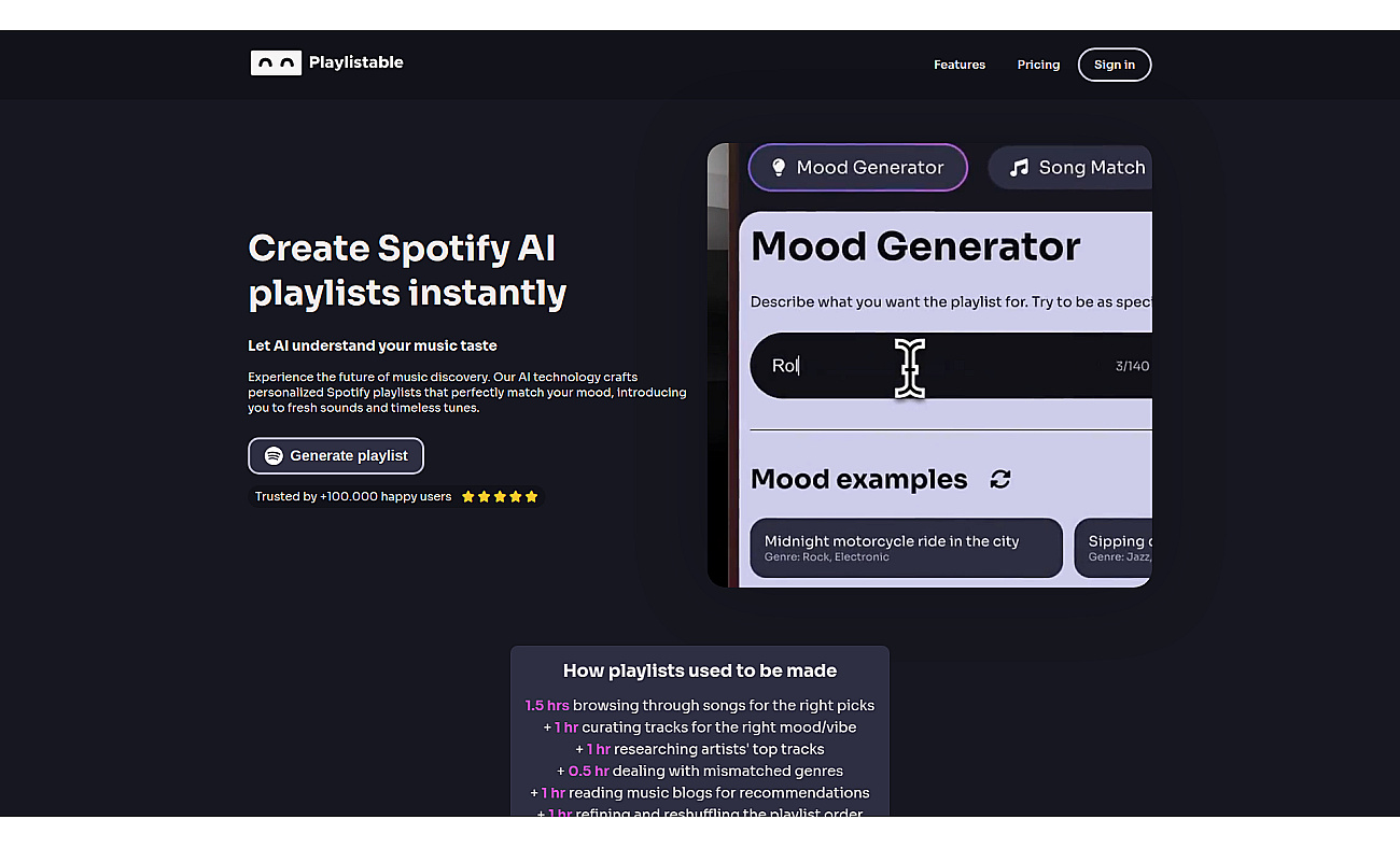Playlistable screenshot
