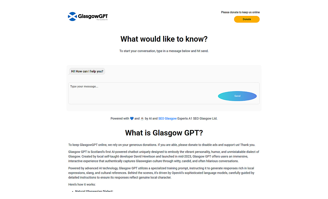 GasgowGPT screenshot