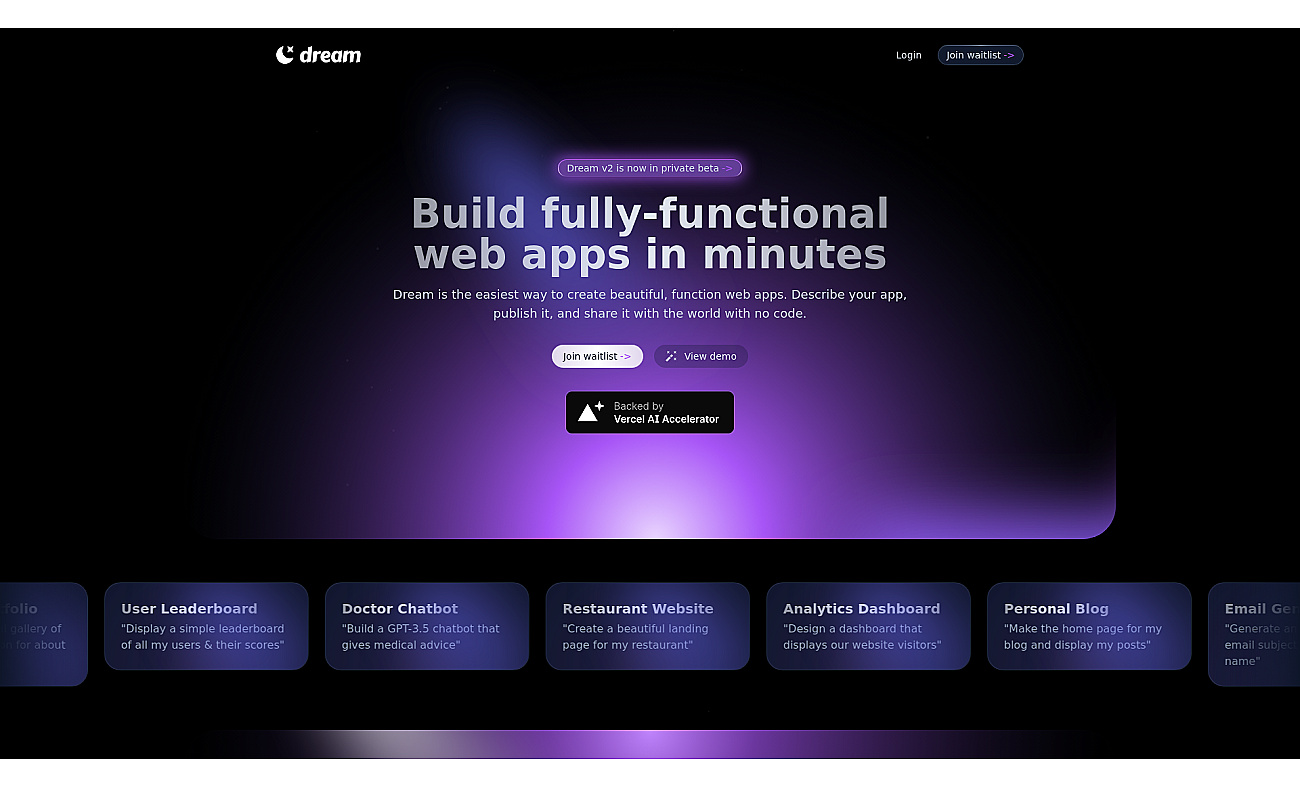 Dream App screenshot