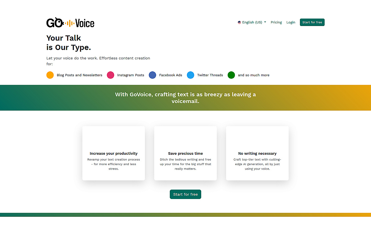 GoVoice screenshot