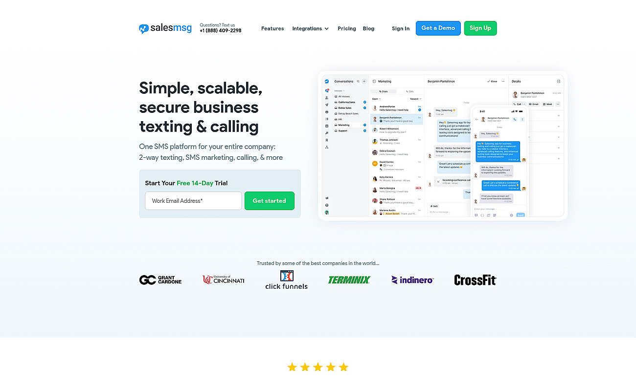 Salesmsg screenshot